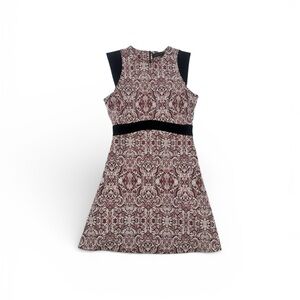 Zara‎ Red Printed Structured Dress Size S